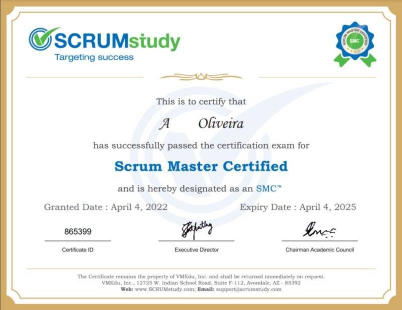certificado scrum master vmedu